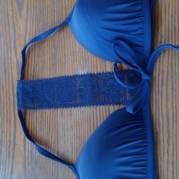 aerie Other - Aerie Navy Perky Triangle Bikini Top Size XL